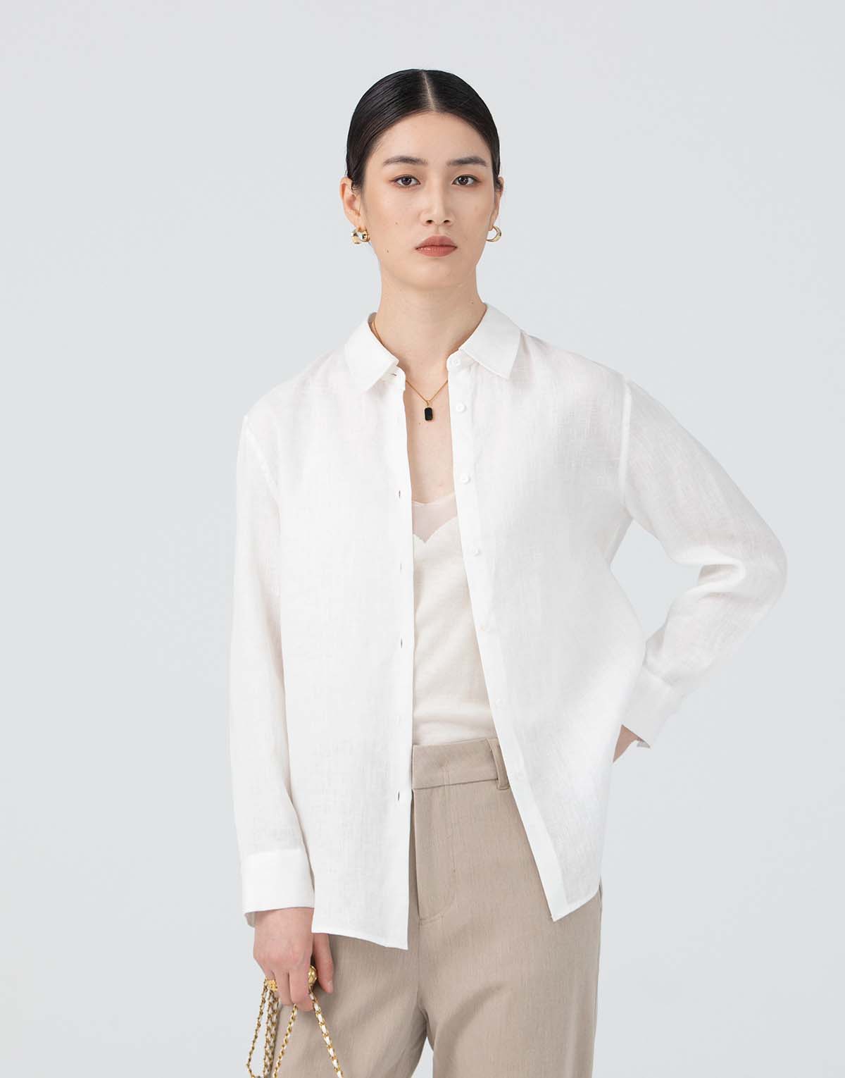 Natural Linen Casual Shirt-108-1